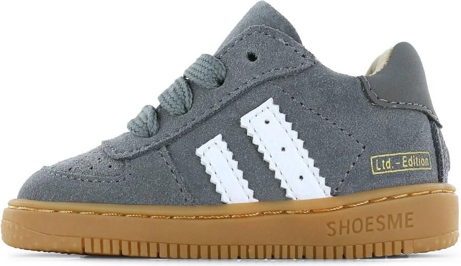 Shoesme Grijze Suède Sneakertje Sneakers Kinderen Jongens Grey Suède