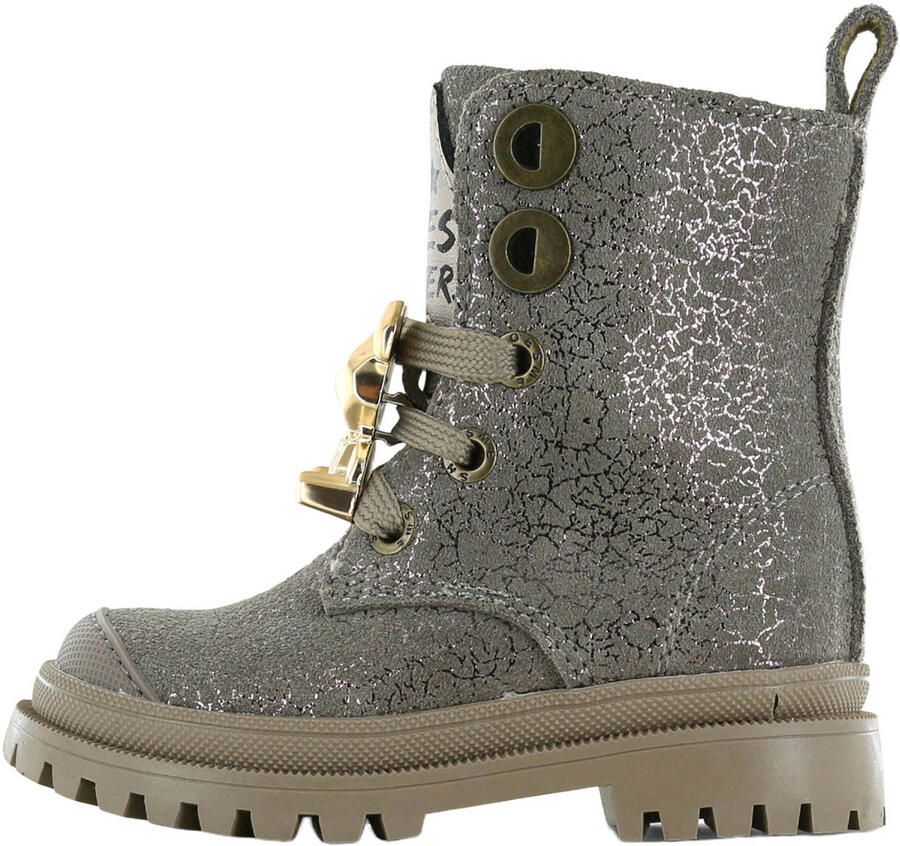 Shoesme imitatieleren enkelboots taupe