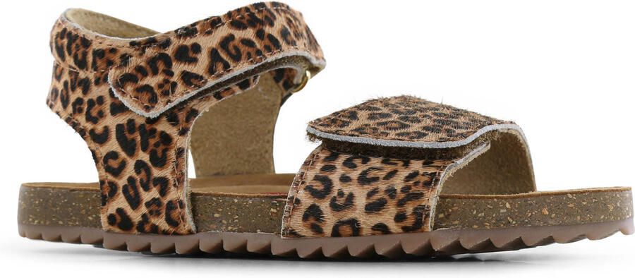 Shoesme leren sandalen bruin panterprint