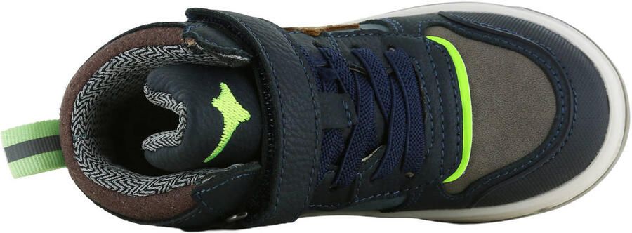 Shoesme leren sneakers donkerblauw groen - Foto 3