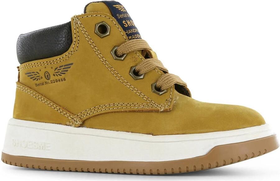 Shoesme leren sneakers okergeel