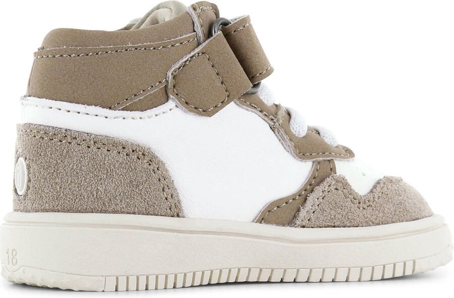 Shoesme leren sneakers taupe wit - Foto 2