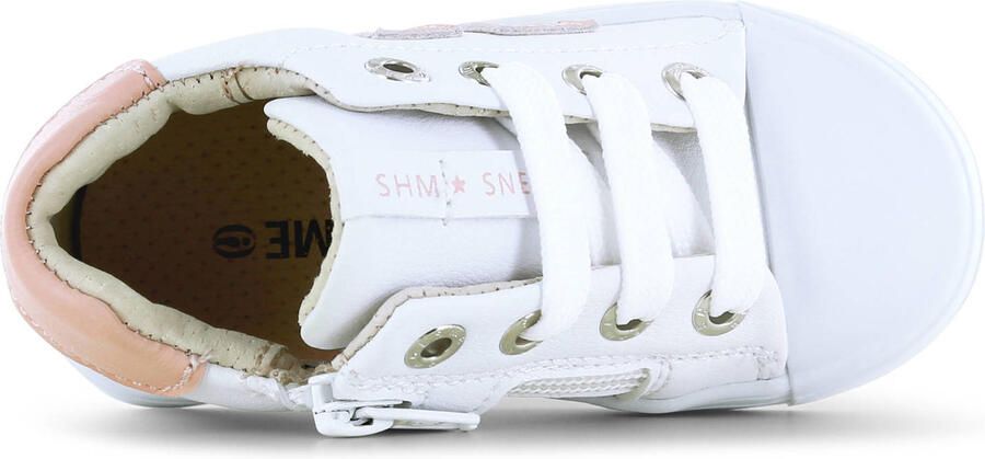 Shoesme leren sneakers wit roze - Foto 3