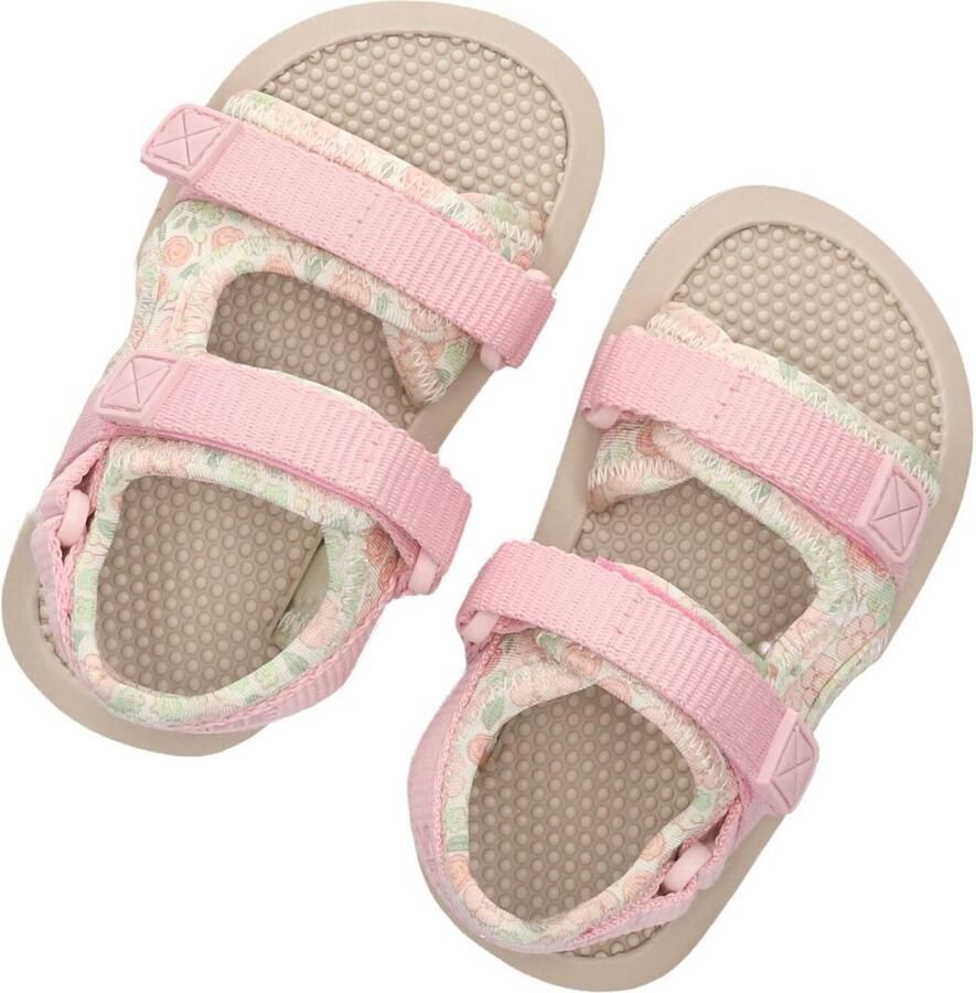 Shoesme Bloemenprint Lichtgewicht Sandaal Sandalen Kind Meisjes Pink Flower Spandex - Foto 3