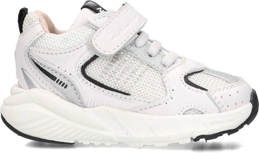 Shoesme Wit Sneakertje Sneakers Kinderen Unisex White Black Microfiber leer