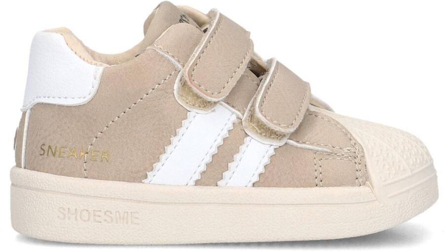 Shoesme Taupe Sneakertje Sneakers Kinderen Unisex Taupe Microfiber leer