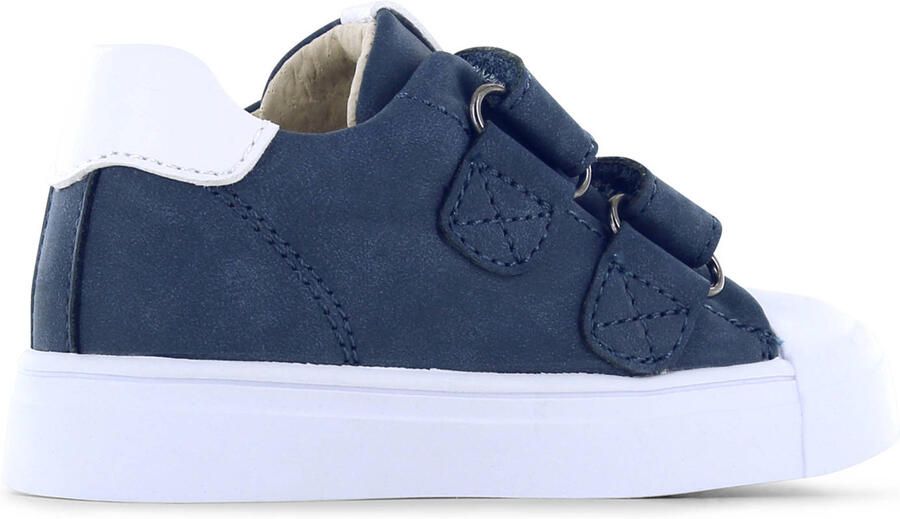 Shoesme Donkerblauwe Sneaker Met Witte Stripings Sneakers Kinderen Dark Blue Microfiber nubuck - Foto 2
