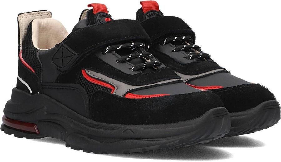 Shoesme Nr23w004 Lage sneakers Leren Sneaker Jongens Kids Zwart - Foto 2