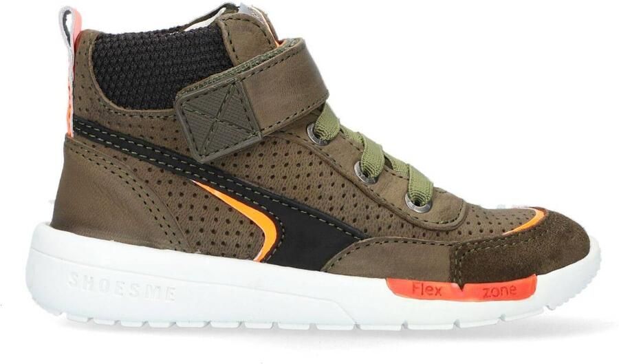Shoesme Rf21w034 Hoge sneakers Leren Sneaker Jongens Kids Groen