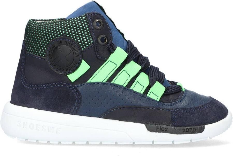 Shoesme Rf21w041 Hoge sneakers Leren Sneaker Jongens Kids Blauw