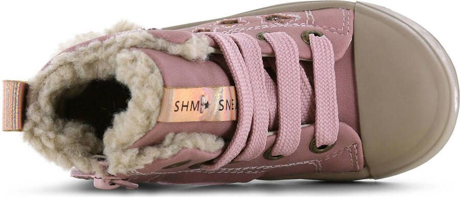 Shoesme Unicorn Veterboots roze Leer Kinderschoenen - Foto 3