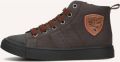 Shoesme Donkerbruine Veterboot Met Patch Veterschoen Kind Jongens Dark Brown Microleer - Bruin