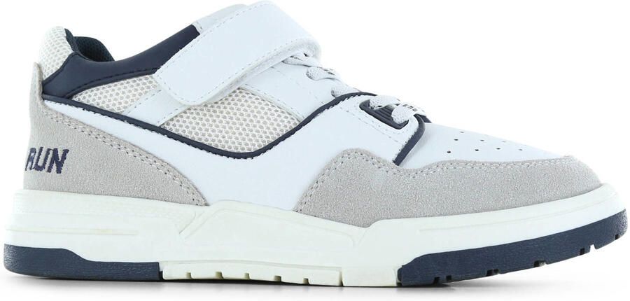 Shoesme Wit Met Blauwe Sneaker Sneakers Kinderen Jongens White Grey Blue Suède