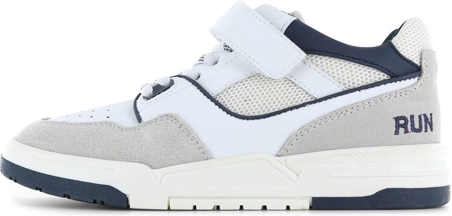 Shoesme Wit Met Blauwe Sneaker Sneakers Kinderen Jongens White Grey Blue Suède - Foto 3