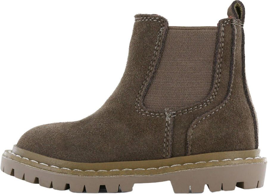 Shoesme suède enkelboots met profielzool kaki - Foto 6