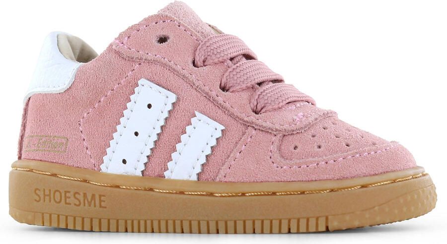 Shoesme Roze Suède Sneakertje Sneakers Kinderen Meisjes Pink Leer