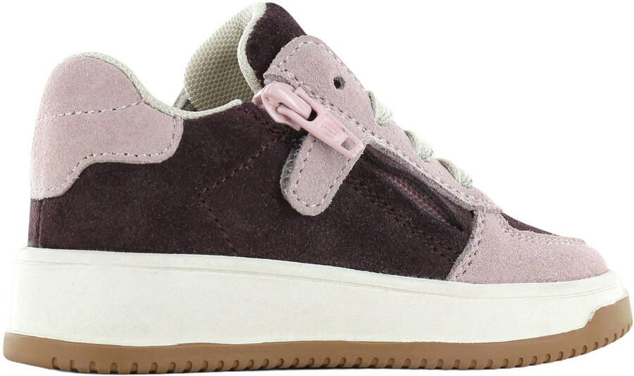 Shoesme suède sneakers roze donkerbruin - Foto 2
