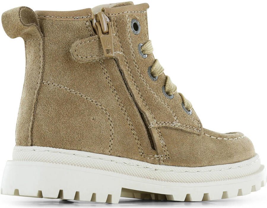 Shoesme suède veterboots beige