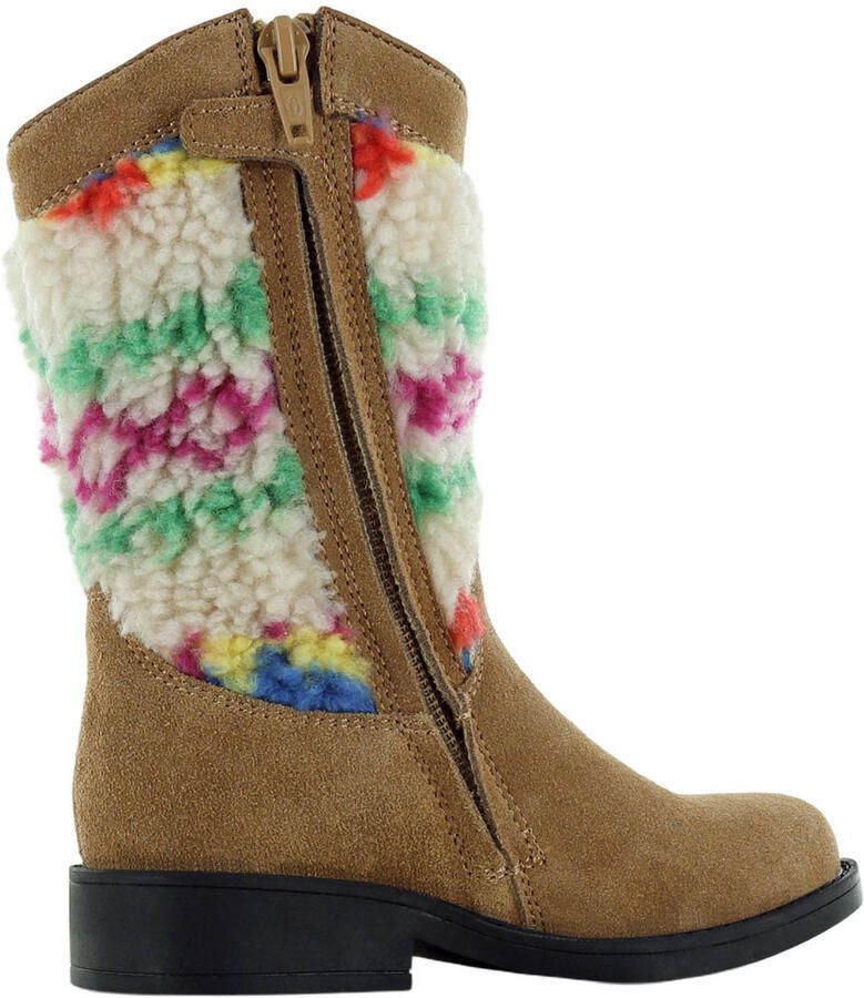 Shoesme western suède laarzen met franjes cognac beige roze - Foto 8