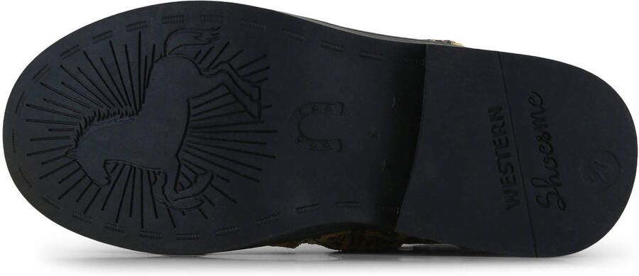 Shoesme western suède laarzen met panterprint cognac - Foto 3