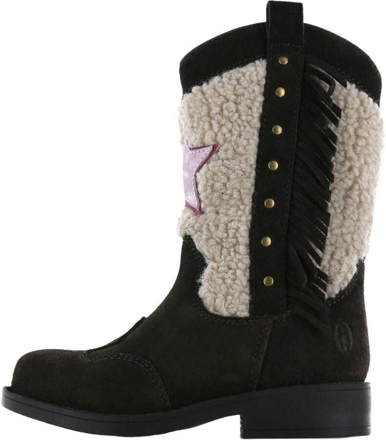 Shoesme western suède teddy laarzen donkerbruin - Foto 6