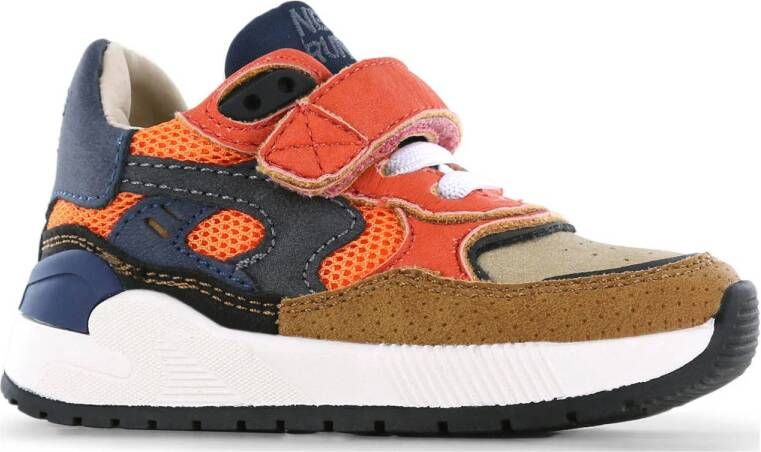 Shoesme sneaker blauw oranje Jongens Imitatieleer Meerkleurig 23 Sneakers