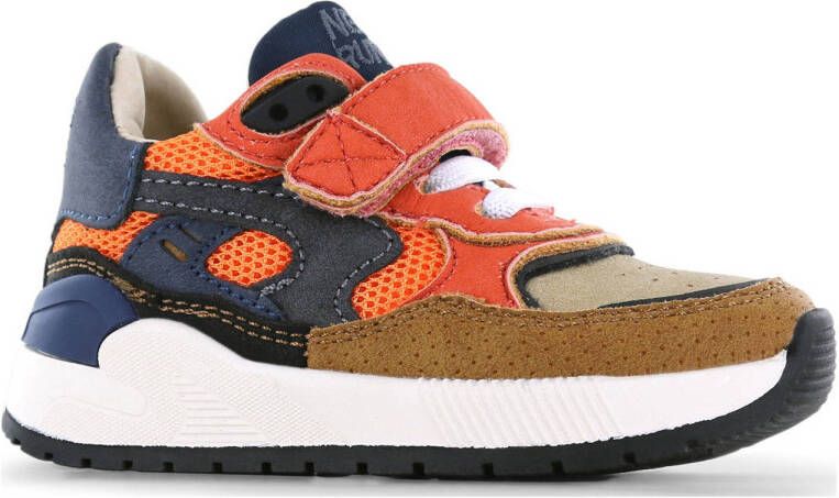 Shoesme sneaker blauw oranje Jongens Imitatieleer Meerkleurig 26 Sneakers
