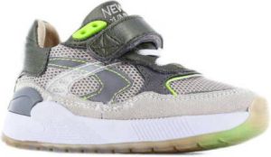 Shoesme Sneakers Jongens Green Beige Leer