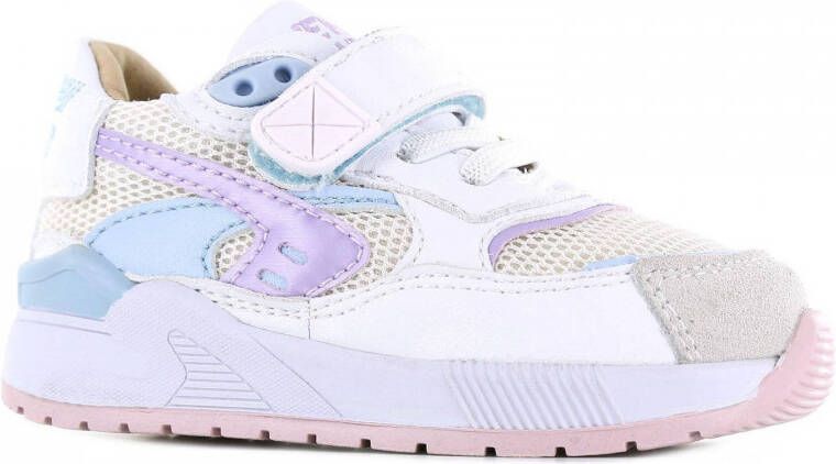 Shoesme Sneakers | Meisjes | White lilac blue | Leer