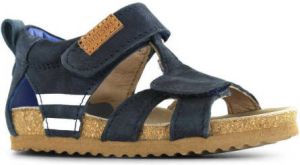 Shoesme marineblauwe sandaal met witte striping