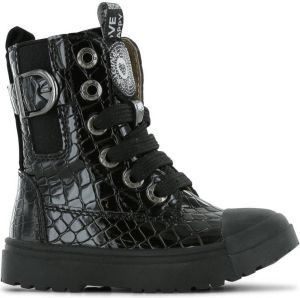 Shoesme Enkelboots | | BLACK CROCO | Leer