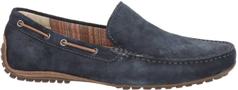 Sioux Callimo suède mocassins blauw