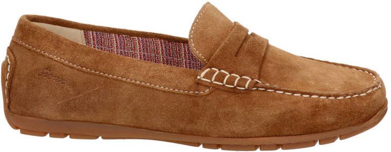 Sioux Carmona Velour suède mocassins cognac