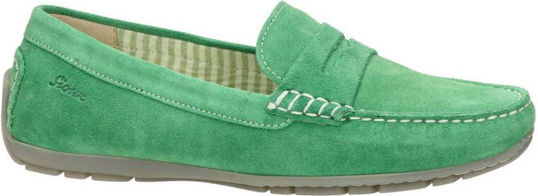 Sioux Carmona Velour suède mocassins groen