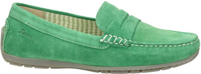 Sioux Carmona Velour suède mocassins groen