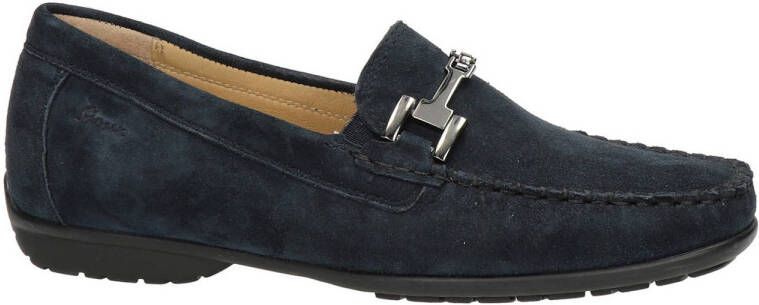 Sioux Cortizia suède mocassins met gesp donkerblauw