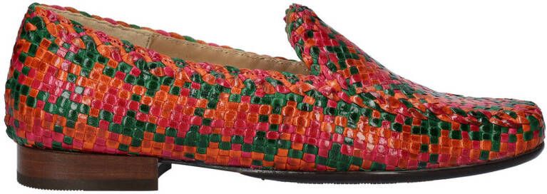 Sioux leren loafers roze multi