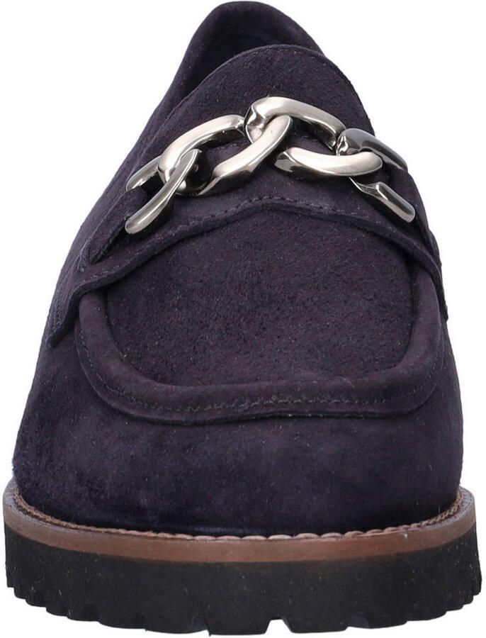 Sioux Meredith suède loafers met profielzool blauw - Foto 2