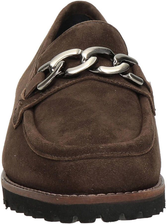 Sioux Meredith suède loafers met profielzool bruin - Foto 2