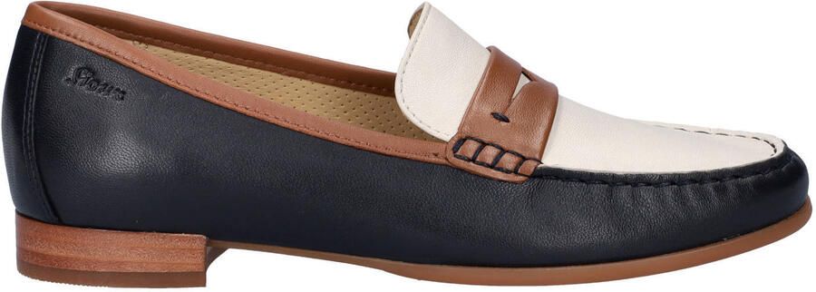 Sioux Rosikena leren loafers blauw ecru