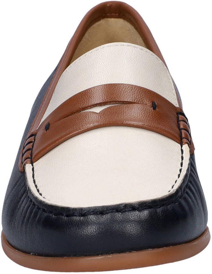 Sioux Rosikena leren loafers blauw ecru - Foto 2