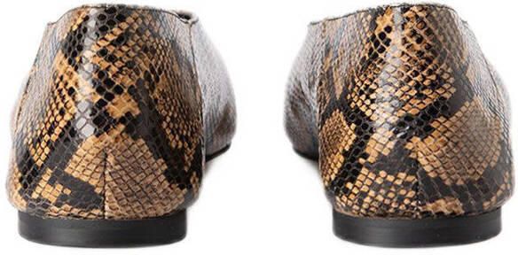 Sissy- leren loafers met slangenprint cognac zwart - Foto 3