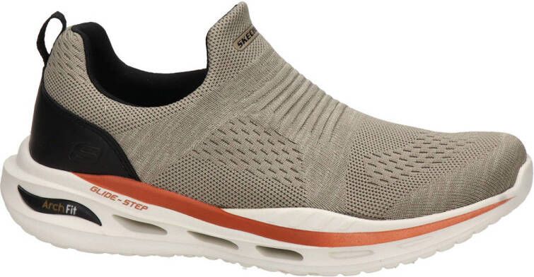 Skechers Arch Fit instappers beige zwart