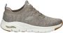Skechers Arch Fit Waveport slip-on sneakers taupe - Thumbnail 1