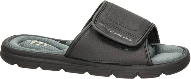 Skechers badslippers zwart