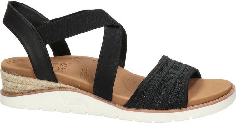 Skechers Bobs Beach Kiss ArchFit sandalen zwart