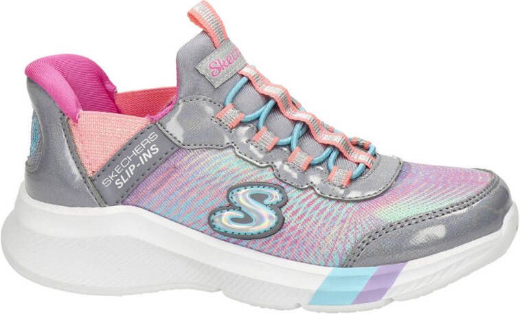 Skechers Dream Lights sneakers met glitters zilver