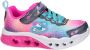 Skechers Flutter Heart Lights sneakers met lichtjes roze multi - Thumbnail 1