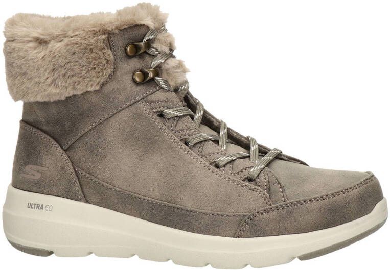 Skechers Glacial Ultra gevoerde sneakers taupe