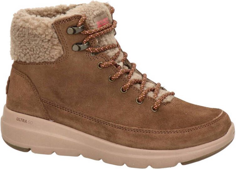 Skechers Go Walk suède veterboots bruin